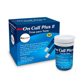 TIRAS DE TESTE DE GLICOSE FITA DE GLICEMIA ON CALL PLUS II C/ 01 CX em Oferta na Shopee