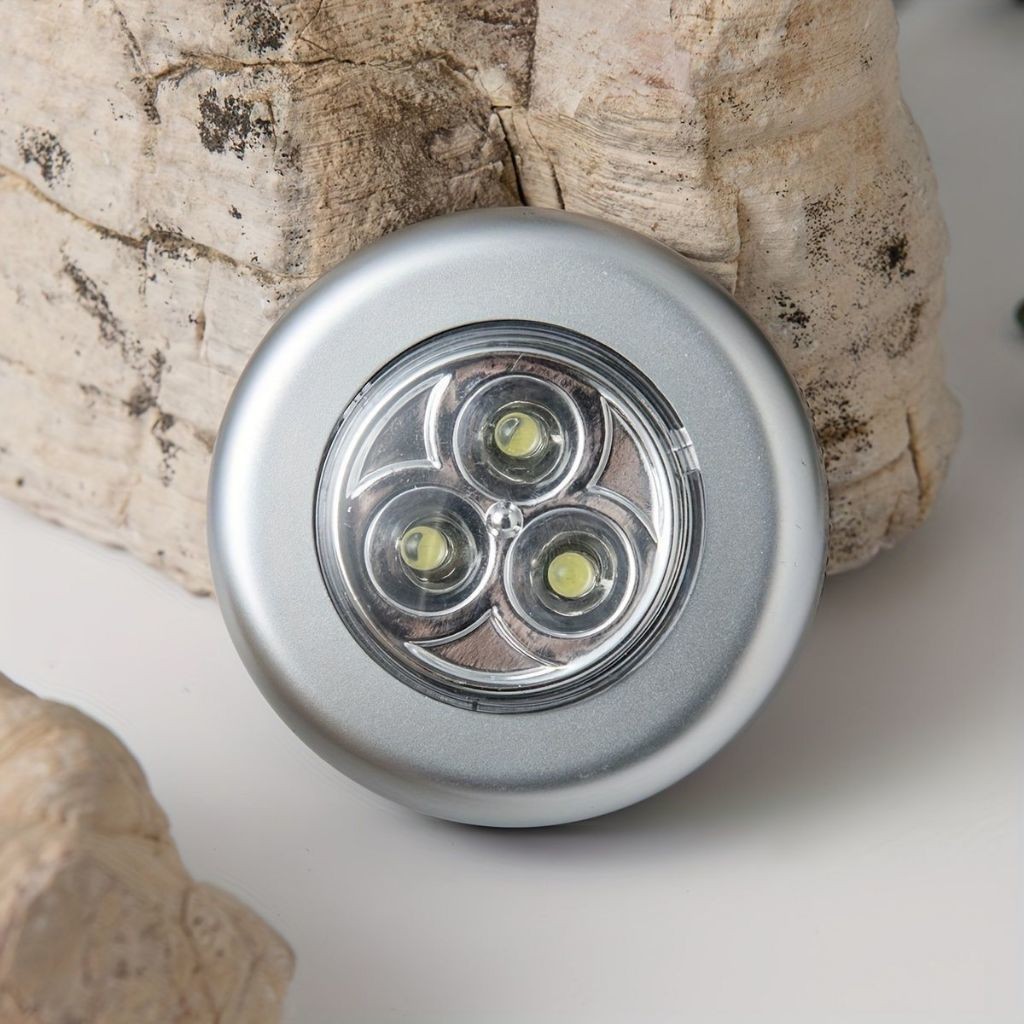 Mini Lâmpada Luminária Toque 3 Led Guarda Roupa Armário Utensilio Multiuso Portátil