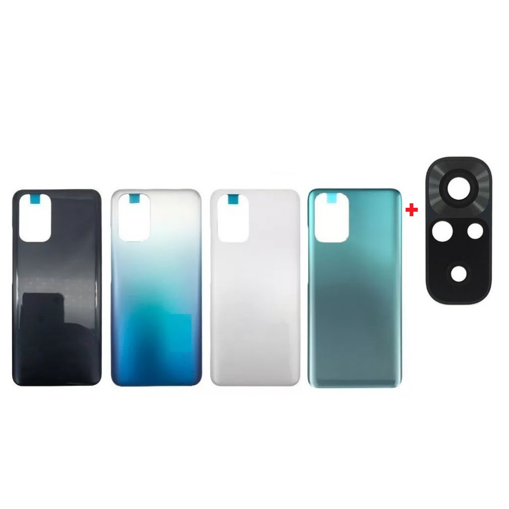Kit Tampa traseira de Fundo + Lente de Câmera Compatível Com Redmi Note 10 4g / Note 10s