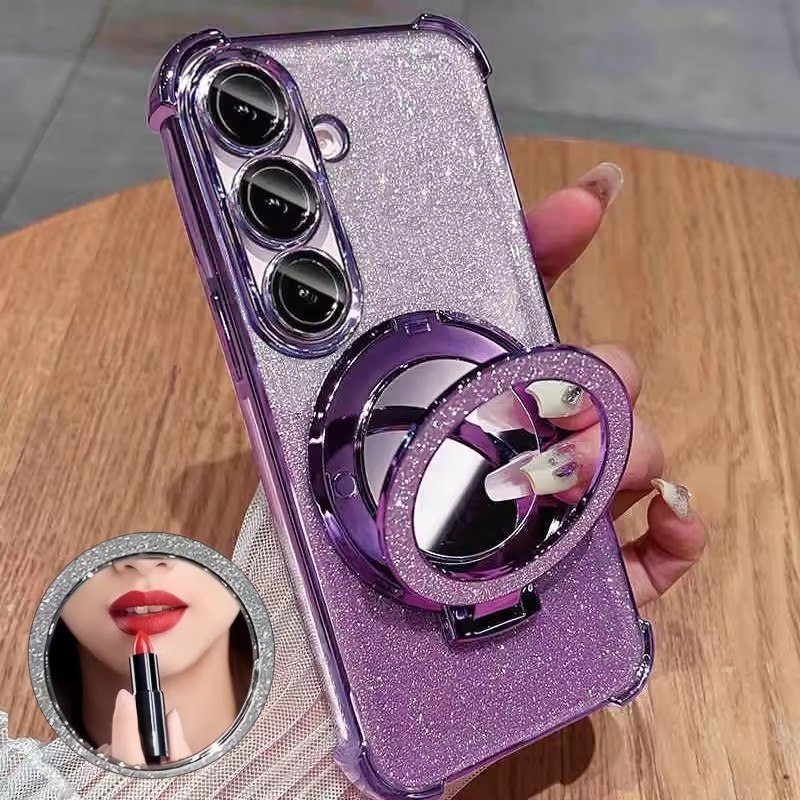 Para Samsung Galaxy A08 A18 A07 A17 A37 A57 A06 A16 A26 A36 A56 A15 A55 Anti-Choque Chapeamento Caso Espelho De Maquiage
