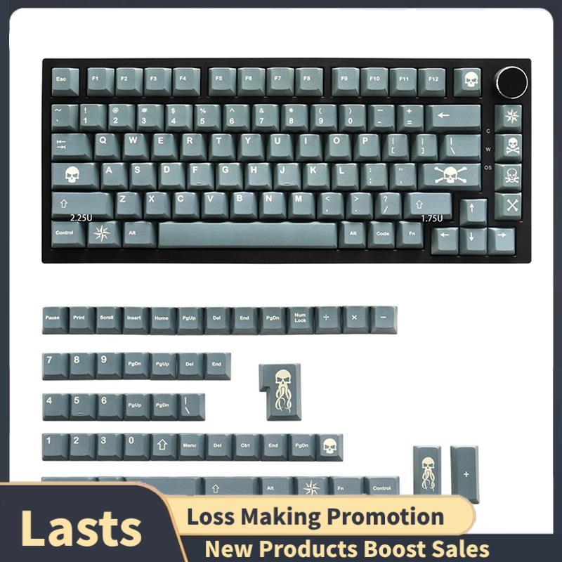 Para Boneyard Keycaps 130 Teclas PBT Cherry Profile Projetado Teclado Mecânico 61/87/104/108 Mx Switch