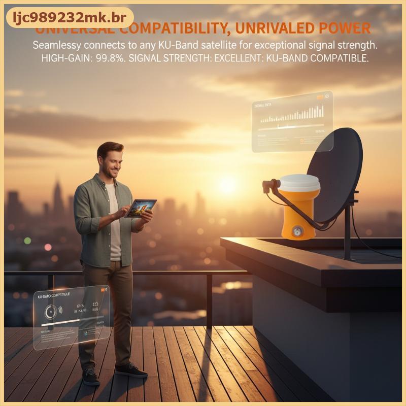 [MYBR] Conversor Linear Universal LNB Único 4K Ultra HD KU Band Receptor De TV Via Satélite Fácil Instalação Dormitório