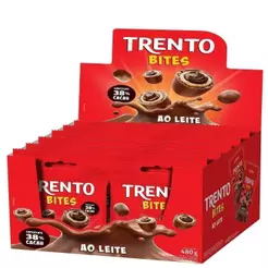 Chocolate Trento Wafer Bites ao Leite 40g - Embalagem com 12 Unidades