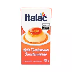 Leite Condensado Semidesnatado Italac Tetra Pack 395g - Embalagem c/ 27 unidades