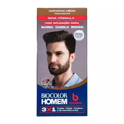 Tintura Bozzano Biocolor Homem Tonalizante de cabelo Castanho