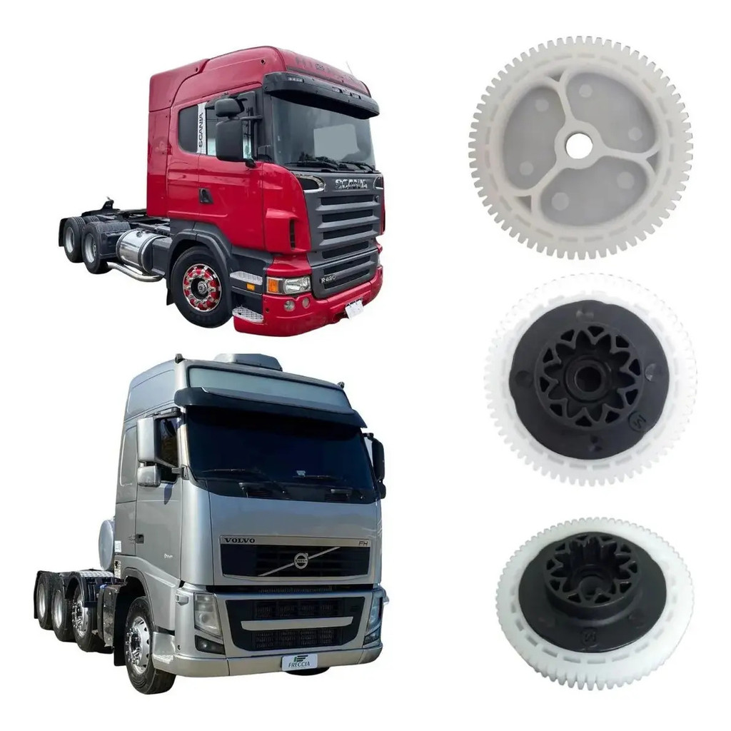 Kit Engrenagem Motor Maquina Vidro Scania 124 Volvo Fh Nh