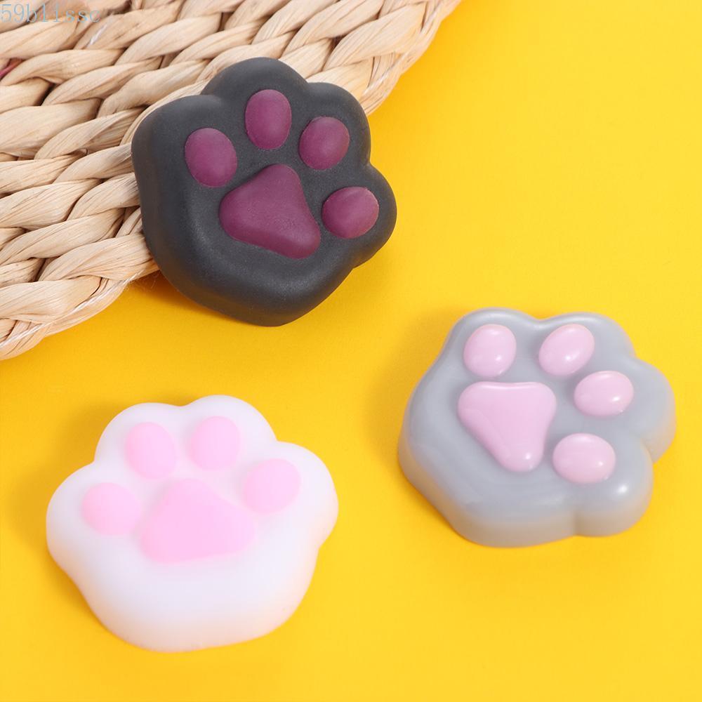BLISSC Cartoon Fidget Toy , TPR Silicone Mini Cat Squeeze 3D Pinch Descompressão