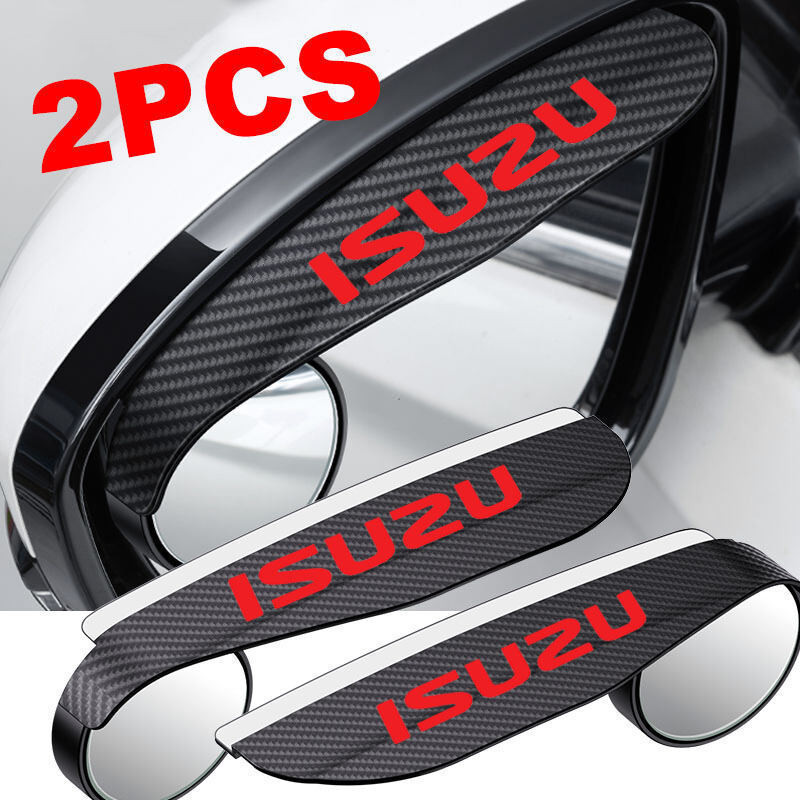 Espelho retrovisor Isuzu com proteção contra chuva, espelho redondo pequeno integrado, espelho retrovisor com refletor
