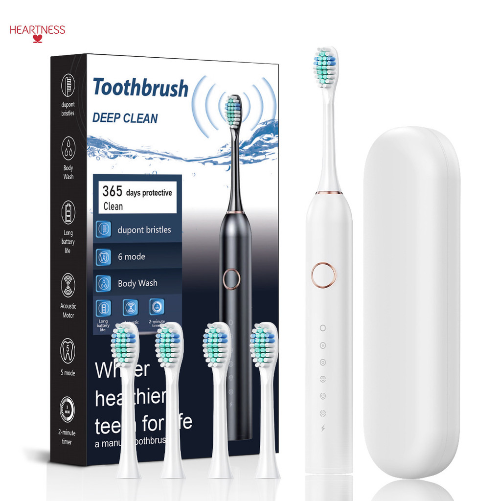 Escova de dentes elétrica de seis velocidades para adultos domésticos TPC recarregável escova de dentes elétrica de limp