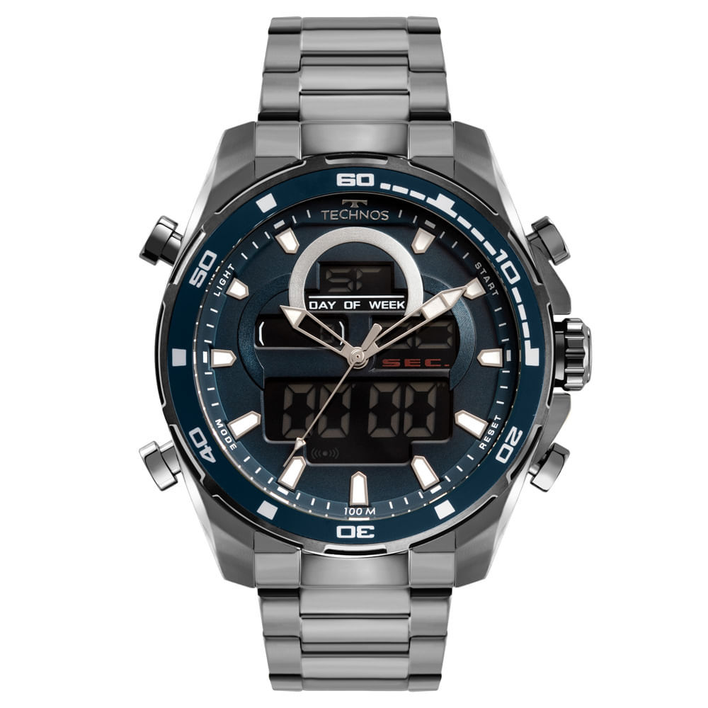 Relógio Technos Masculino Digitech Grafite - BJK626AC/1A