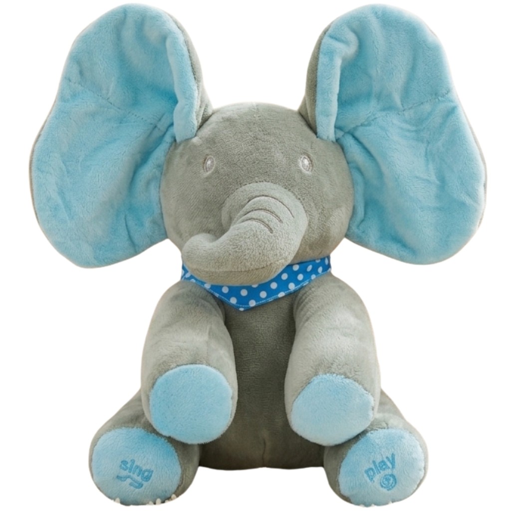 Pelucia Infantil Elefante Elefantinho Interativo com Som Castela