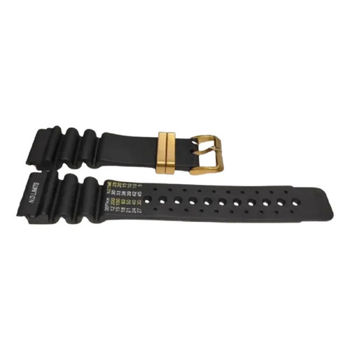 Pulseira Para Citizen Aqualand Jp2000 +pinos Cor Dourado 11 Cm