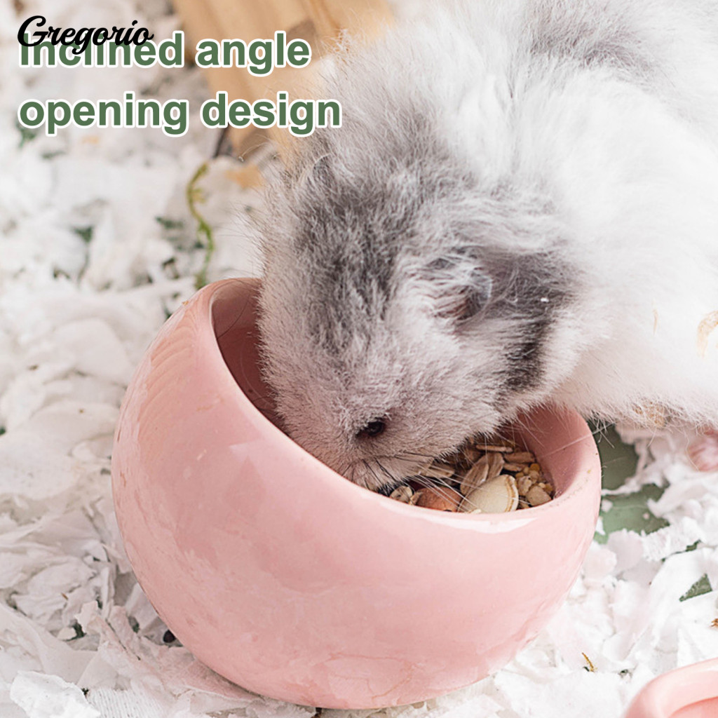 Hamster Food Bowl Ceramic Pet Small – Non-tip Feeding Water Dish for Hamsters Gerbils Rats Mice Guinea Pigs Durable fo