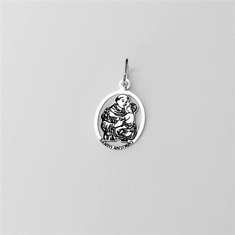 PINGENTE PRATA 925 MEDALHA SANTO ANTONIO