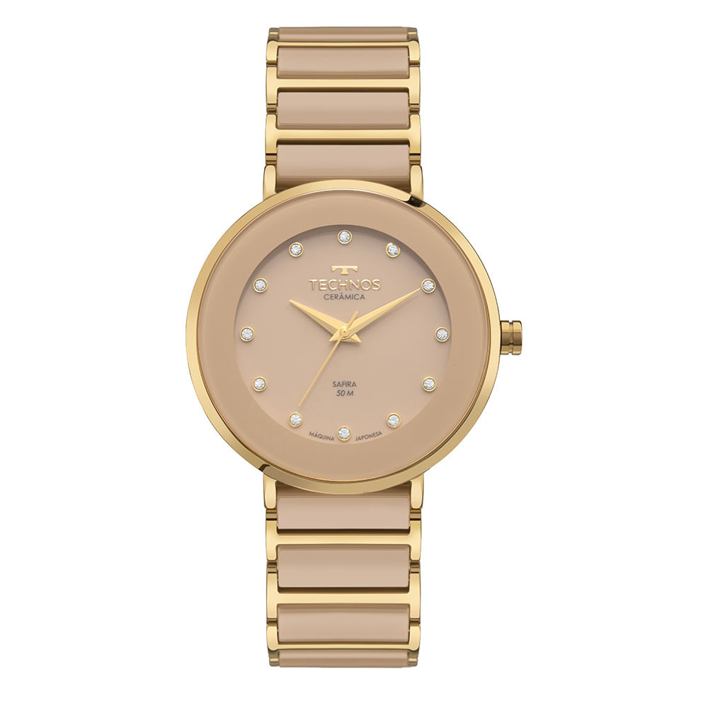 Relógio Technos Feminino Cerâmica Dourado - 2035LMM/1X