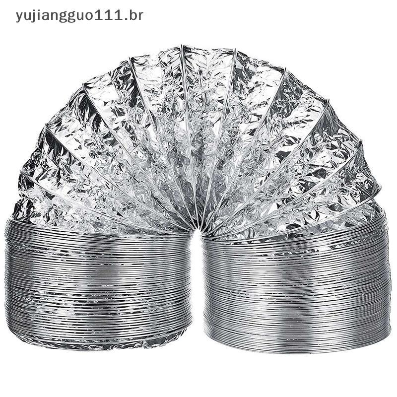 # Novo 4 Polegadas Ventilador Tubo De Alumínio Mangueira De Ventilação De Ar Duto De Exaustão Flexível2m .