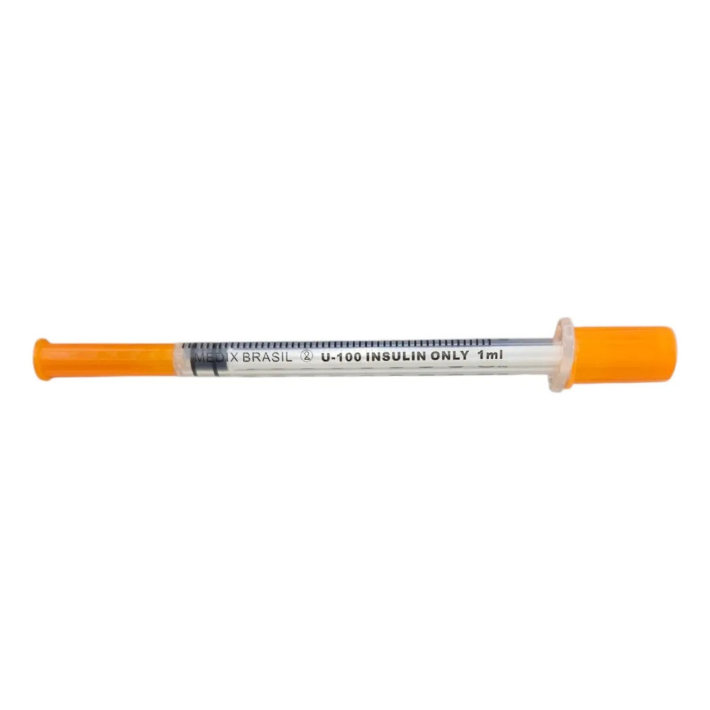 Seringa Para Insulina 1ml 100ui Agulha Fixa 8x0,30mm 20 Unid 1 Ml — imagem 2 de 2