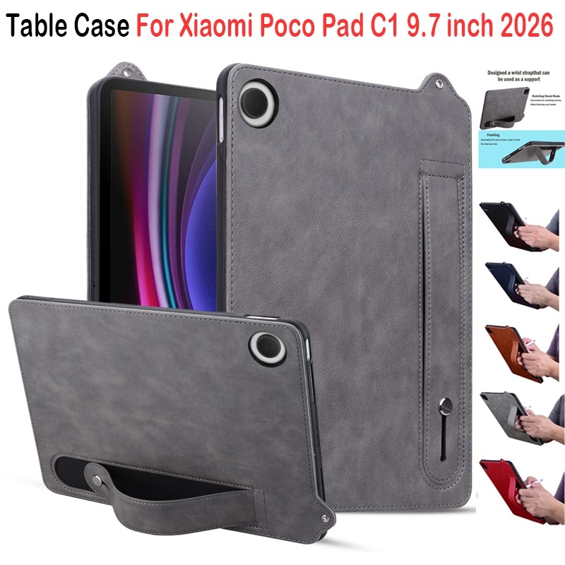 Para Xiaomi Poco Pad C1 9.7 Polegadas 2026 Nova Mesa Fashion Portátil Capa De Cor Sólida Redmi 2 SE 4G 9.7 " Flip De Cou