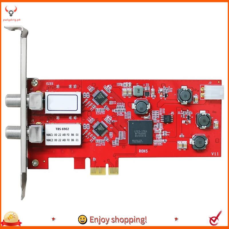 [edwiin77] TBS6902 Para TV Broadcast Satélite FTA Dual DVB-S2 PCIe Card 2x LNB QPSK BPSK Captura De Vídeo Watch E Record