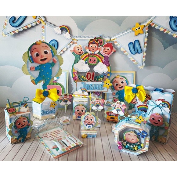 kit festa infantil lembrancinha para aniversário Caixinhas Personalizadas Cocomelon