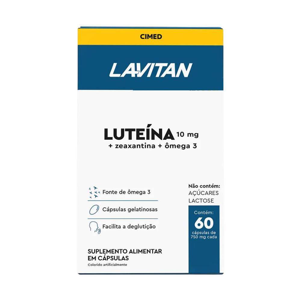 Lavitan Luteína 10Mg + Zeaxantina + Ômega 3 Com 60 Cápsulas