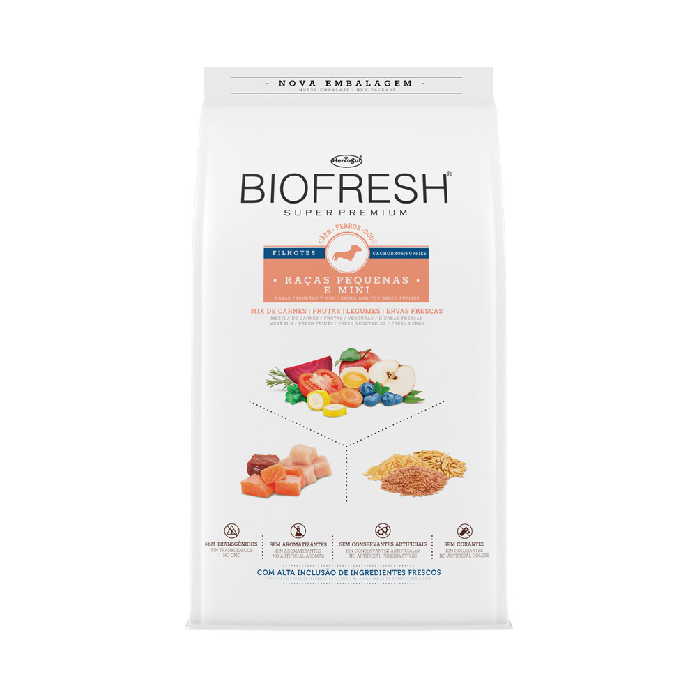Ração 1kg Biofresh Cães Filhotes Raças Pequenas e Mini