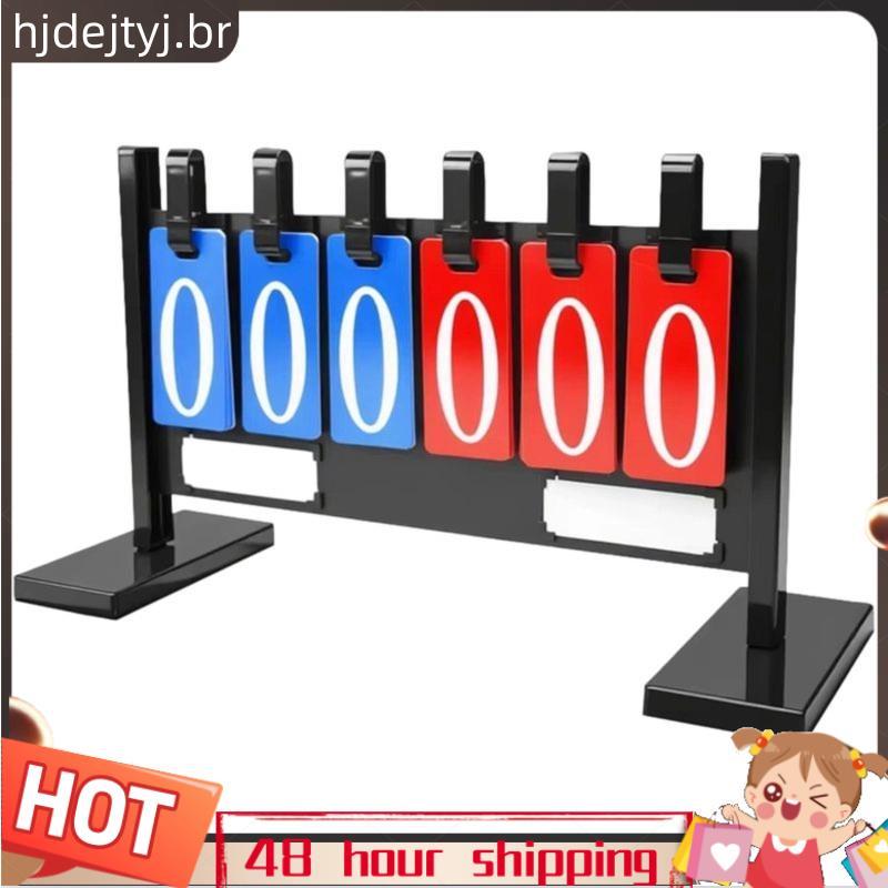 Registros De Jogo Placar Flip Removível Vertical De 6 Dígitos Para Quadra De Basquete De Futebol Pontuação Três Vermelho