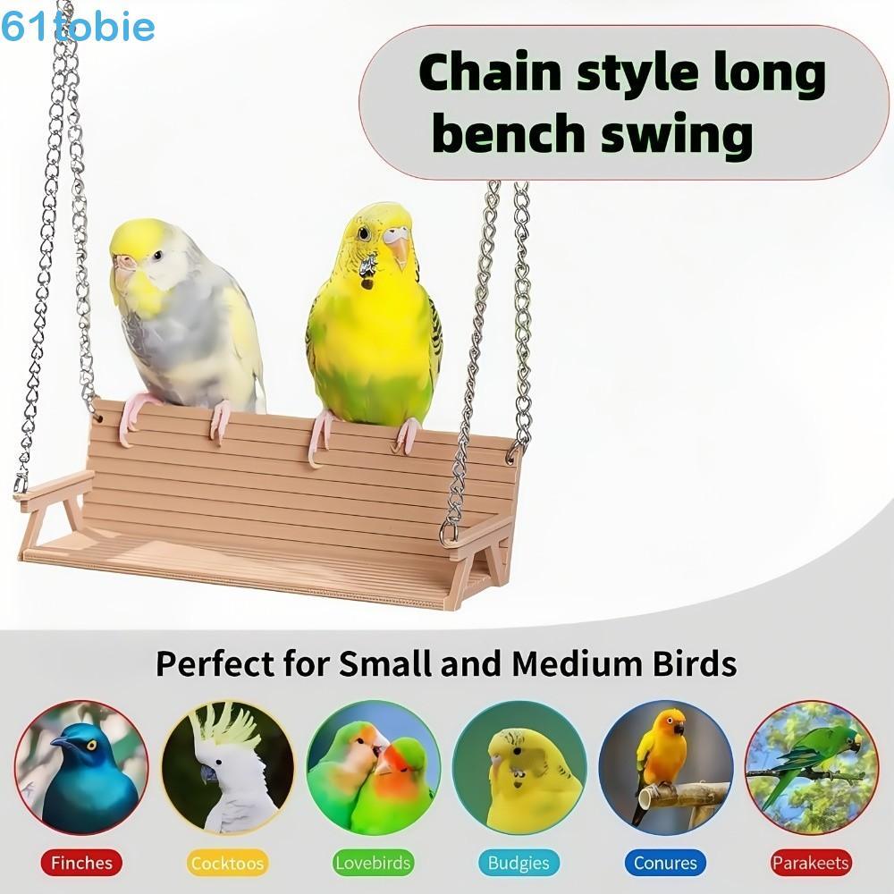 Brinquedo Interativo Para Pássaros TOBIE , Balanço De Estilo Banco Criativo Engraçado , Com Cama Suspensa De Papagaio De