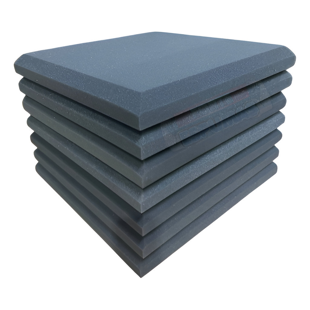 20 Placas Espuma Acústica Lisa 50x50x5cm Antichama 5 m2 Cor Cinza-escuro(preto)