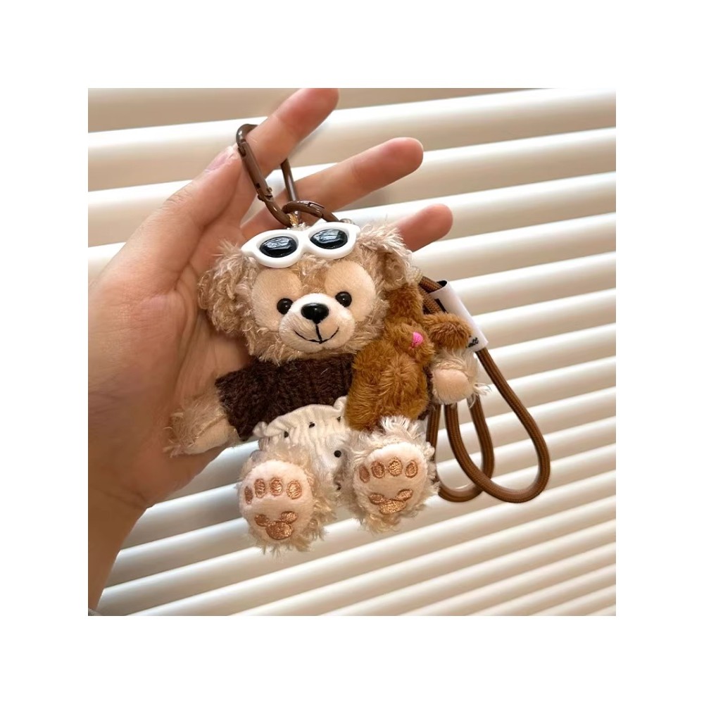Bonito boneca presente saco chaveiro pingente feminino dos desenhos animados brinquedo de pelúcia Brownie Shirley rosa b