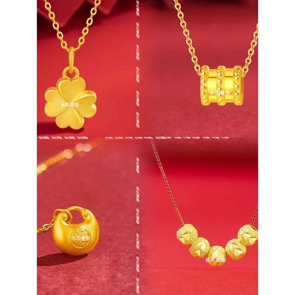 Vietnam areia ouro colar feminino simulação banhado a ouro luz luxo High-End clavícula corrente trevo de quatro folhas a