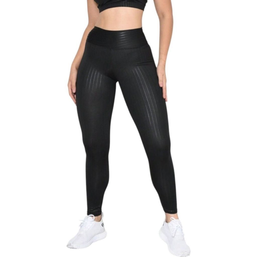 Calça Legging Feminina 3D Suplex Academia Fitness Cintura Alta Empina Bumbum