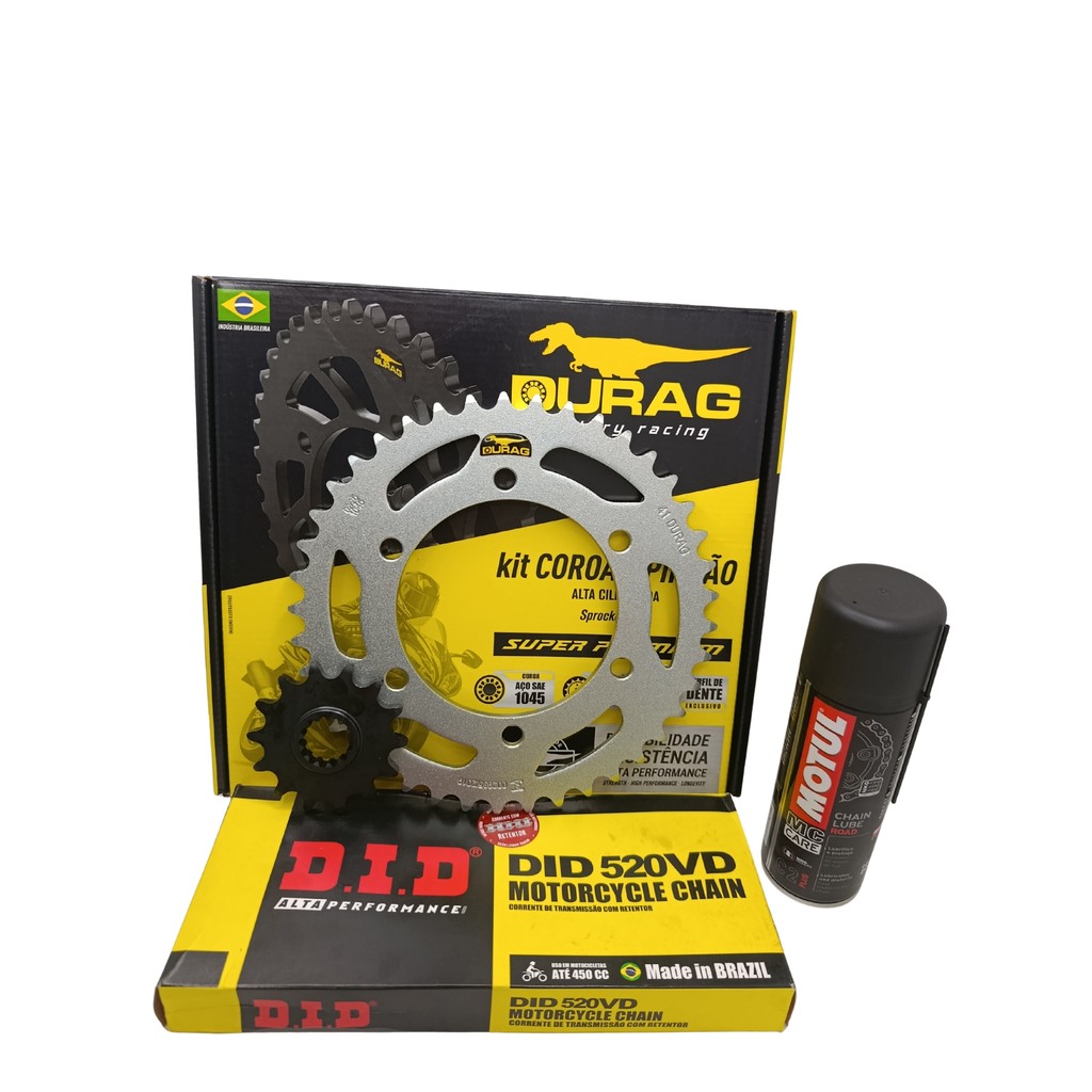 Kit Relação Durag / Did Kawasaki Ninja 400  Z400 2018 A 2021