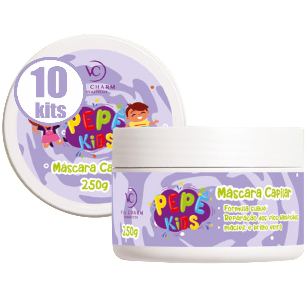 10 MÁSCARA CAPILAR PEPÊ KIDS VC MACIEZ E BRILHO