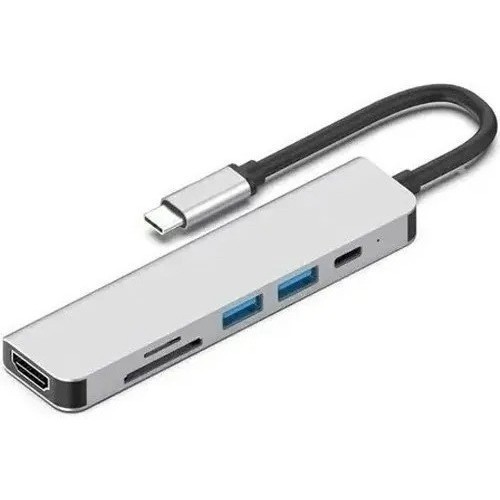 Dockstation Usb Tipo C - Hdmi / 2 Usb / Leitor Cartão Sd, Tf