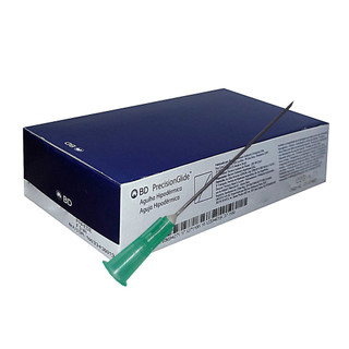Agulha Hipodérmica Descartável Verde BD 40x8 21G cx 100un