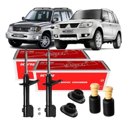 PAR AMORTECEDOR DIANTEIRO MITSUBISHI PAJERO IO 1998 ATÉ 2002 / TR4 2003 ATE 2015 KAYABA + KITS