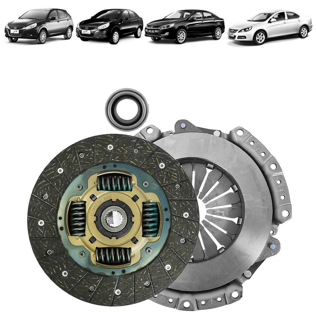 EMBREAGEM JAC J3 1.4 1.5 2011 A 2015 JAC J5 1.5 2010 A 2016 DISCO/PLATO (COM ROLAMENTO)