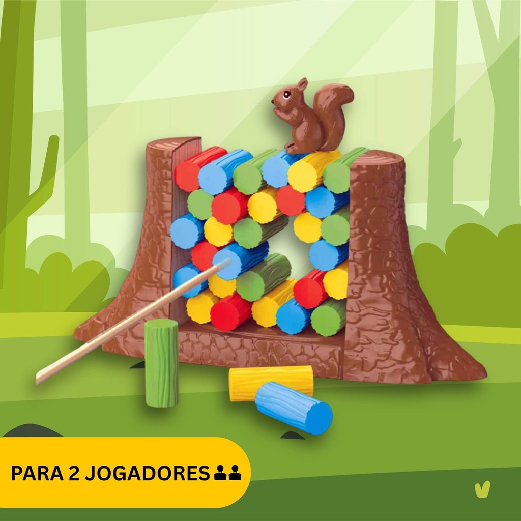 Jogo Esquilo Game Braskit Brinquedo Educativo Coordenação Desenvolvimento Raciocínio Lógica — imagem 2 de 2
