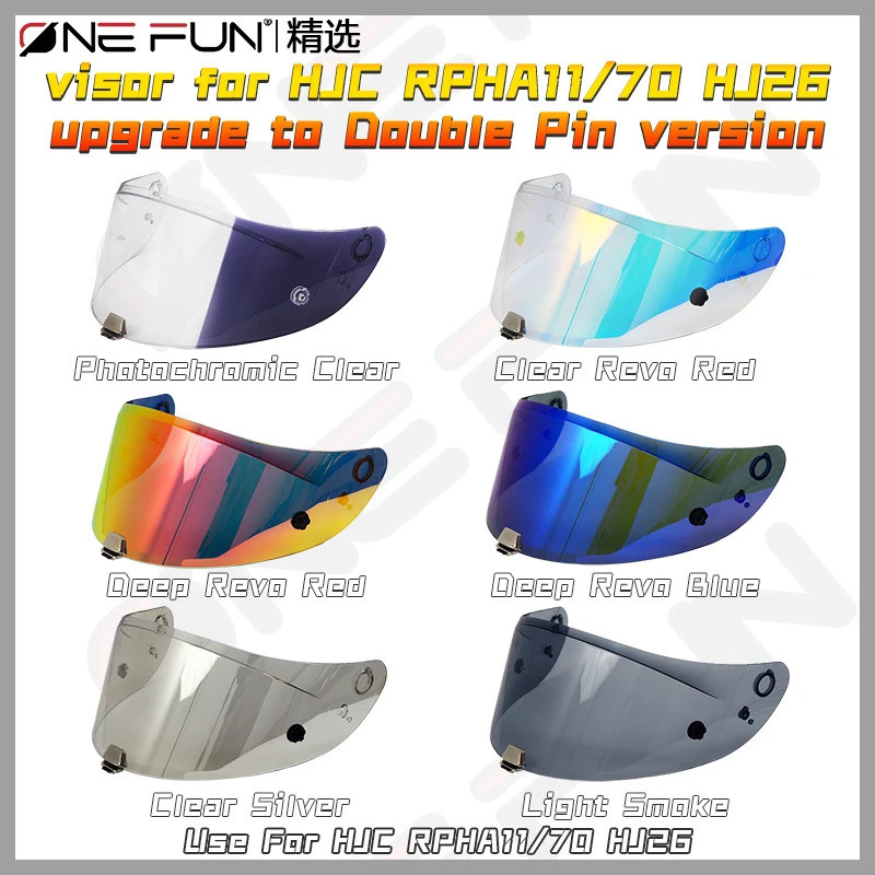 [2025NOVO] Para HJC RPHA 11 70 Viseira de Capacete HJ-26 Lente Fotocromática de Duplo Pino Atualizada Proteção UV Uso Di