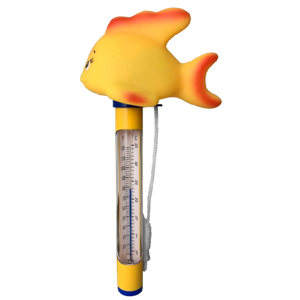 Termômetro de Piscina Pooltec Peixinho Flutuante Infantil Resistente para Medir Temperatura da Água