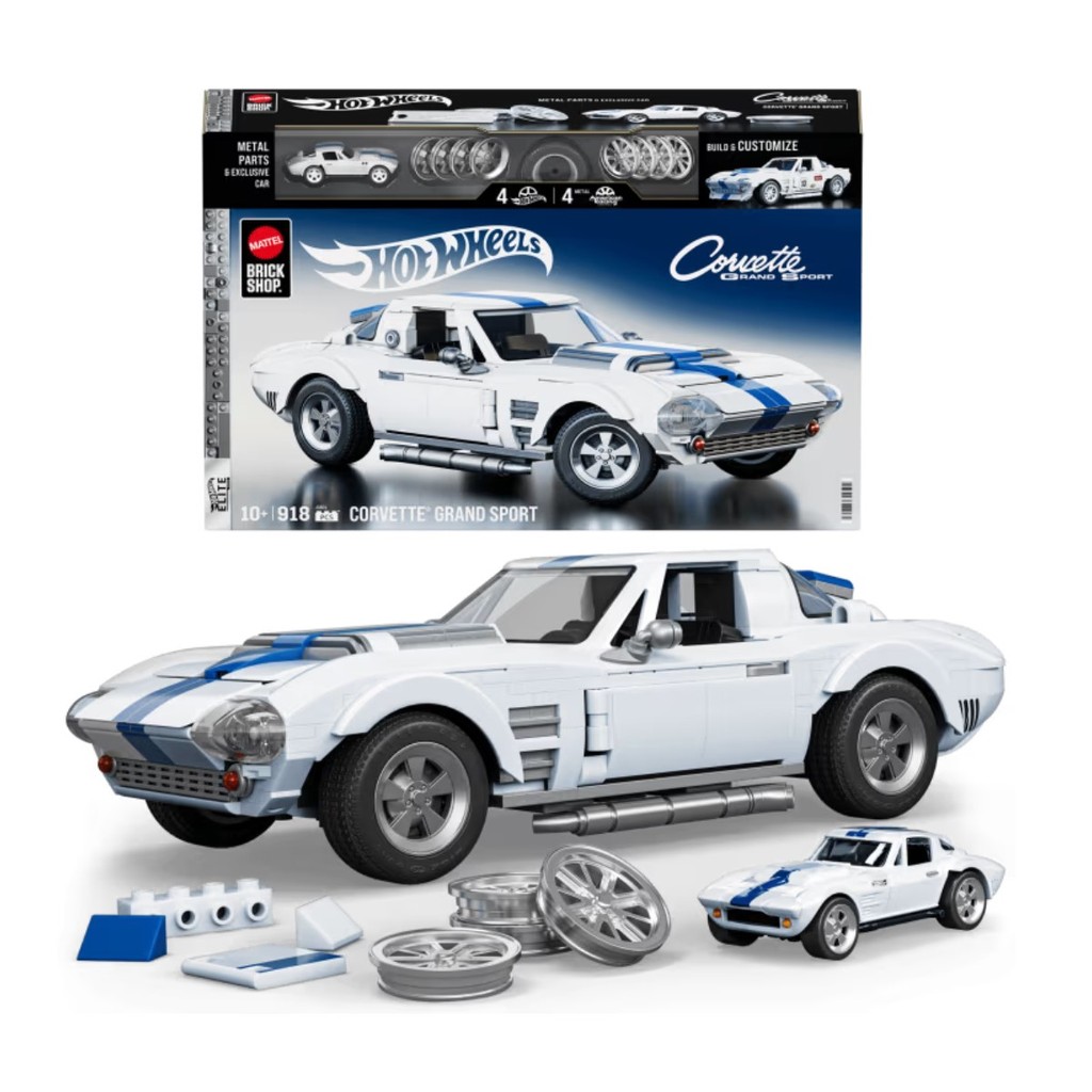 Hot Wheels Brick Shop Corvette Grand Sport 918 Pçs - Mattel