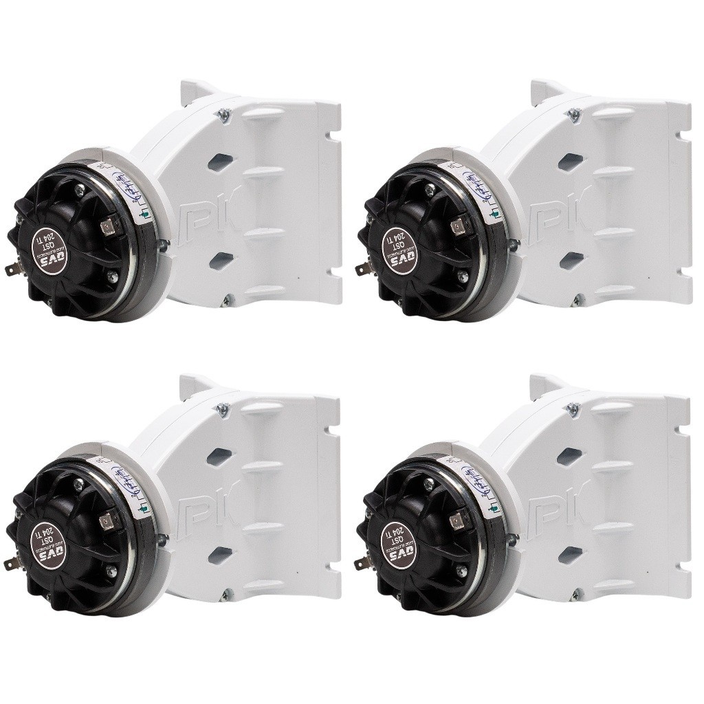 4 Driver Qvs 204ti titanio 60 Rms + 4 Guia De Onda 1214 em Aluminio Som Profissional Line Array