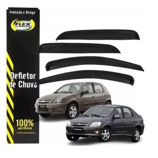 Calha de chuva Celta 4 portas 2000 até 2016 e Prisma 2006 até 2012 Ref:30008A em Oferta na Shopee
