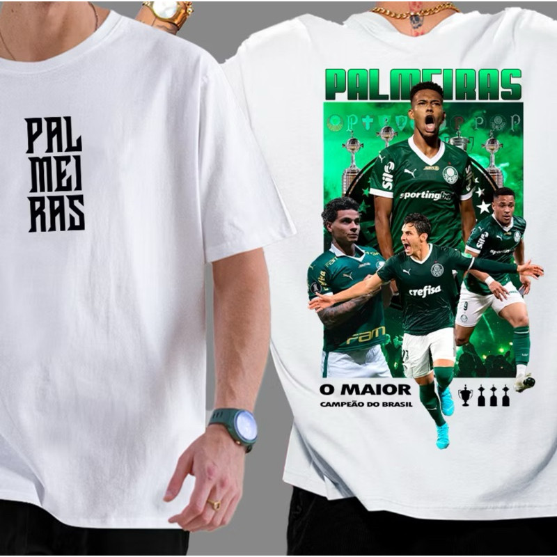 CAMISETA De  Time UNISSEX VERDÃO CAMISETA RAPHAEL VEIGA ESTEVÃO RICHARD RIOS VITOR ROQUE 100% ALGODÃO DO P AO PLUS SIZE