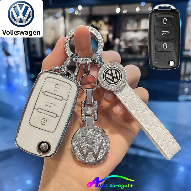 Capa de Chave de Carro para Volkswagen POLO/Amarok/Gol/Voyage/FOX/Jetta/Fusca/Spacefox/Tiguan/SAVEIRO/CROSS Meriva Capa em Oferta na Shopee