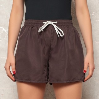 Short Feminino Tactel Moda Verão Praia Piscina Soltinho Confortável Biker Secagem Rápida Treino
