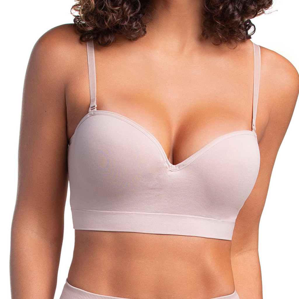 Sutiã Bustiê com Bojo sem Costura Alça Removível Trifil em Oferta na Shopee