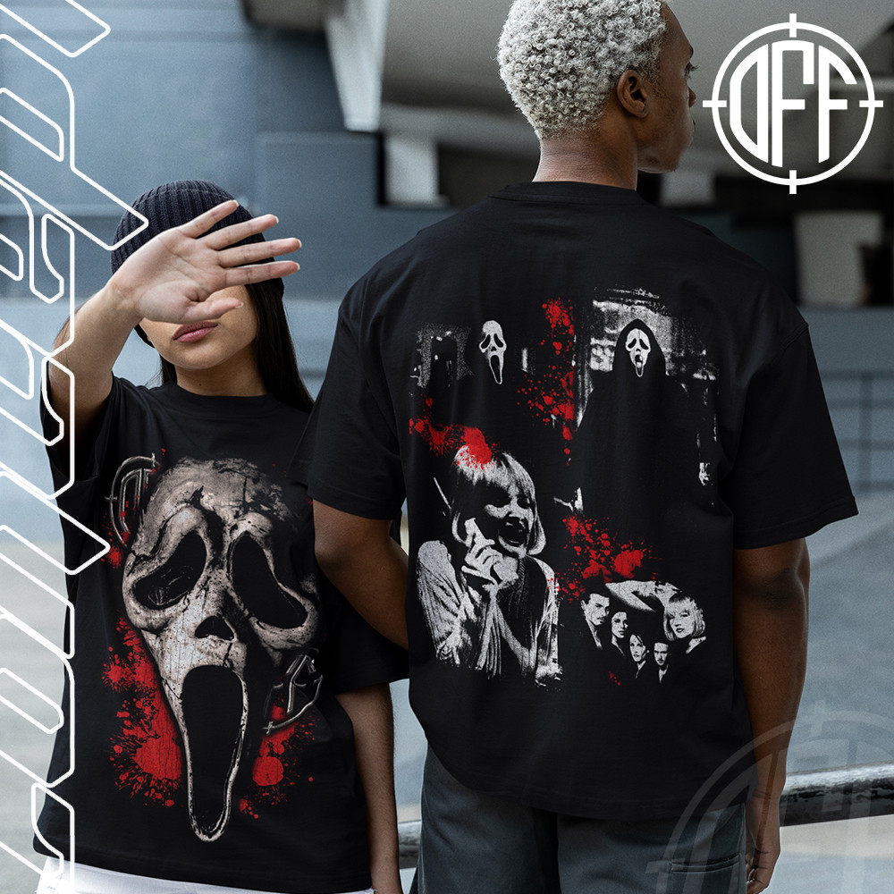 Camiseta Unissex Oversized Plus Size Feminina Masculina estampa de redonda, básica e grande, , do filme Scream Panico Gh em Oferta na Shopee