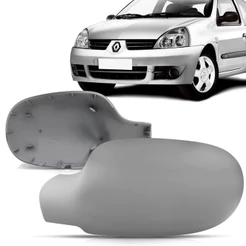 Capa Retrovisor Clio 99 2000 2001 2002 2003 2004 2005 2006 2007 2008 2009 2010 2011 2012 Preto Liso